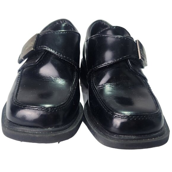 Kenneth Cole Reaction Black Leather Loafer Dress Shoe Boys Size 9M - Picture 2 of 12